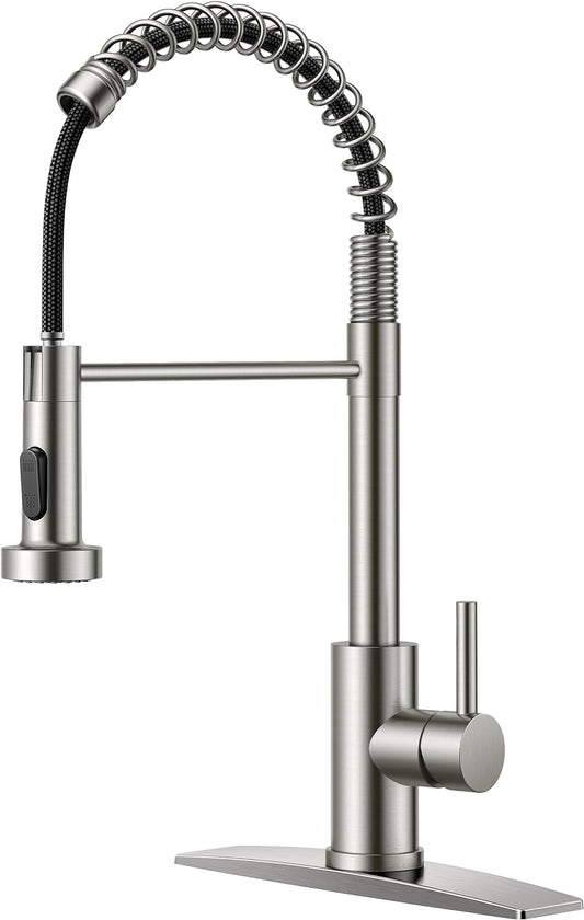 FORIOUS Kitchen Faucet with Pull Down Sprayer 1 or 3 Hole for Farmhouse