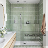 Forious Max     Gold Chrome 8 inch Bathroom Wall Mounted Rainfall Shower Head System with Faucet