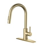 FORIOUS Kitchen Faucets with Pull Down Sprayer Kitchen Sink Faucet Stainless Steel with soap dispenser