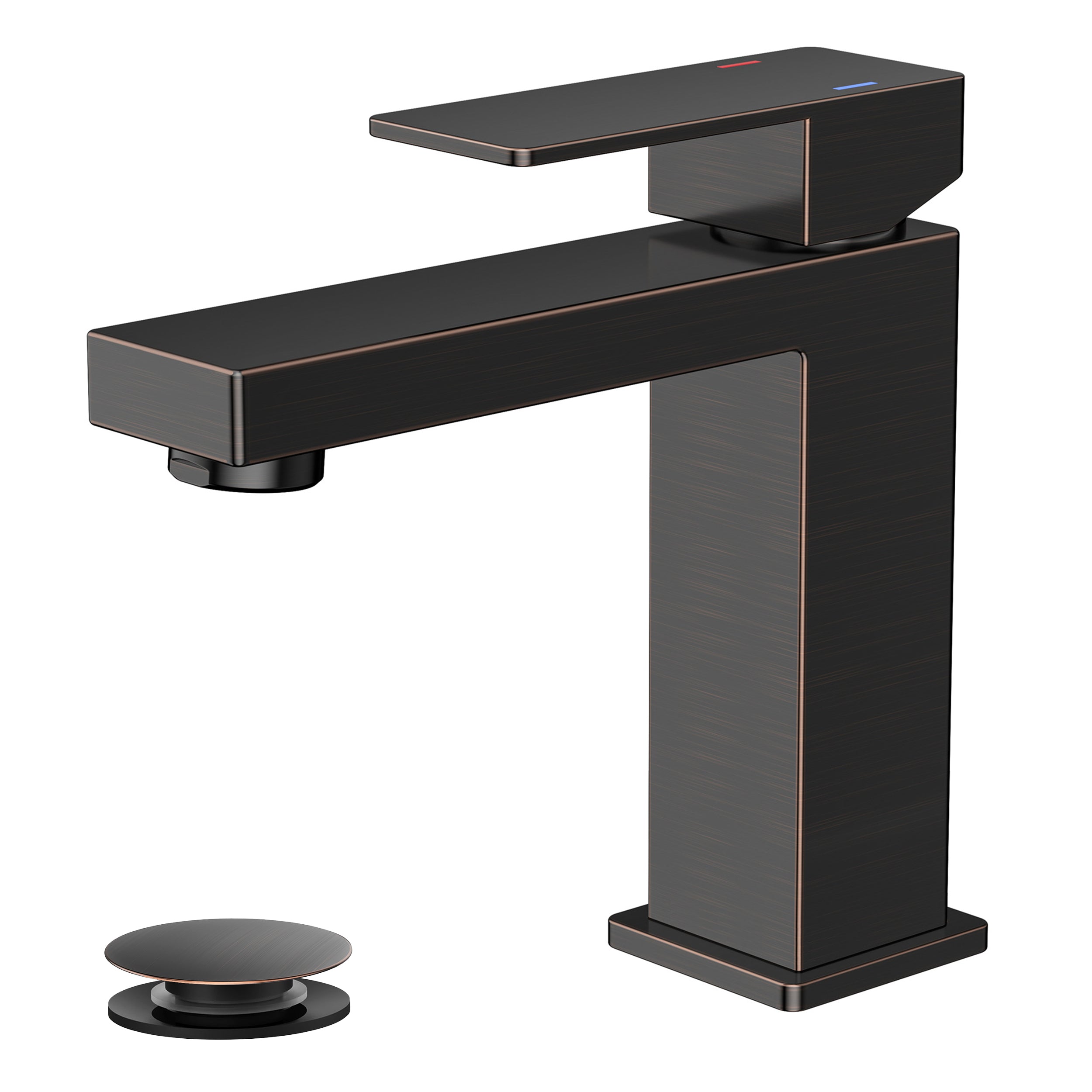 FORIOUS Bathroom Faucet 1 Hole, Single Handle Bathroom Sink Faucets Bronzed