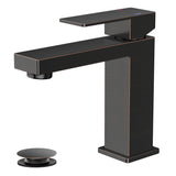 FORIOUS Bathroom Faucet 1 Hole, Single Handle Bathroom Sink Faucets Bronzed