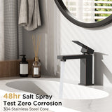 FORIOUS Bathroom Faucet 1 Hole, Single Handle Bathroom Sink Faucets Bronzed