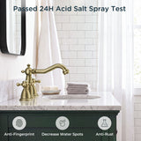 FORIOUS Bathroom Faucet 3 Hole Vintage 8 inch Widespread Sink Antique Brass | 6-12 inch 3-hole Install, 2 Cross Handle Antique Bathroom Sink Faucet for Vanity RV Farmhouse with Drain and Supply Lines